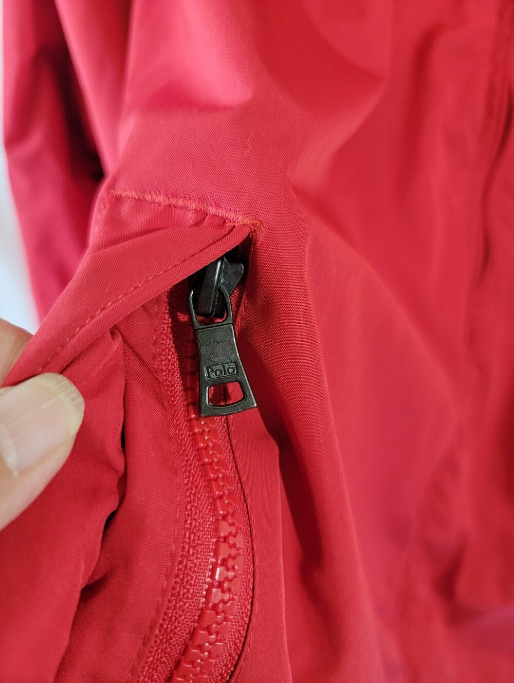 POLO Ralph Lauren Red Full-Zip Windbreaker Jacket Sz 4XLT Inner Pocket Outdoor - Picture 7 of 13